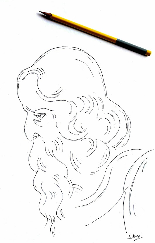 Rabindranath Tagore Sketch at PaintingValley.com | Explore collection ...