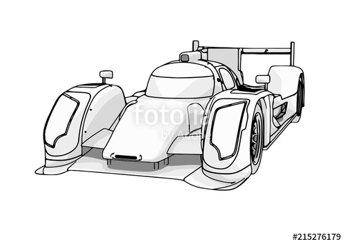 500x354 Sketch Of A Race Car Vector Stock Image And Royalty Free Vector - Race Car Sketch