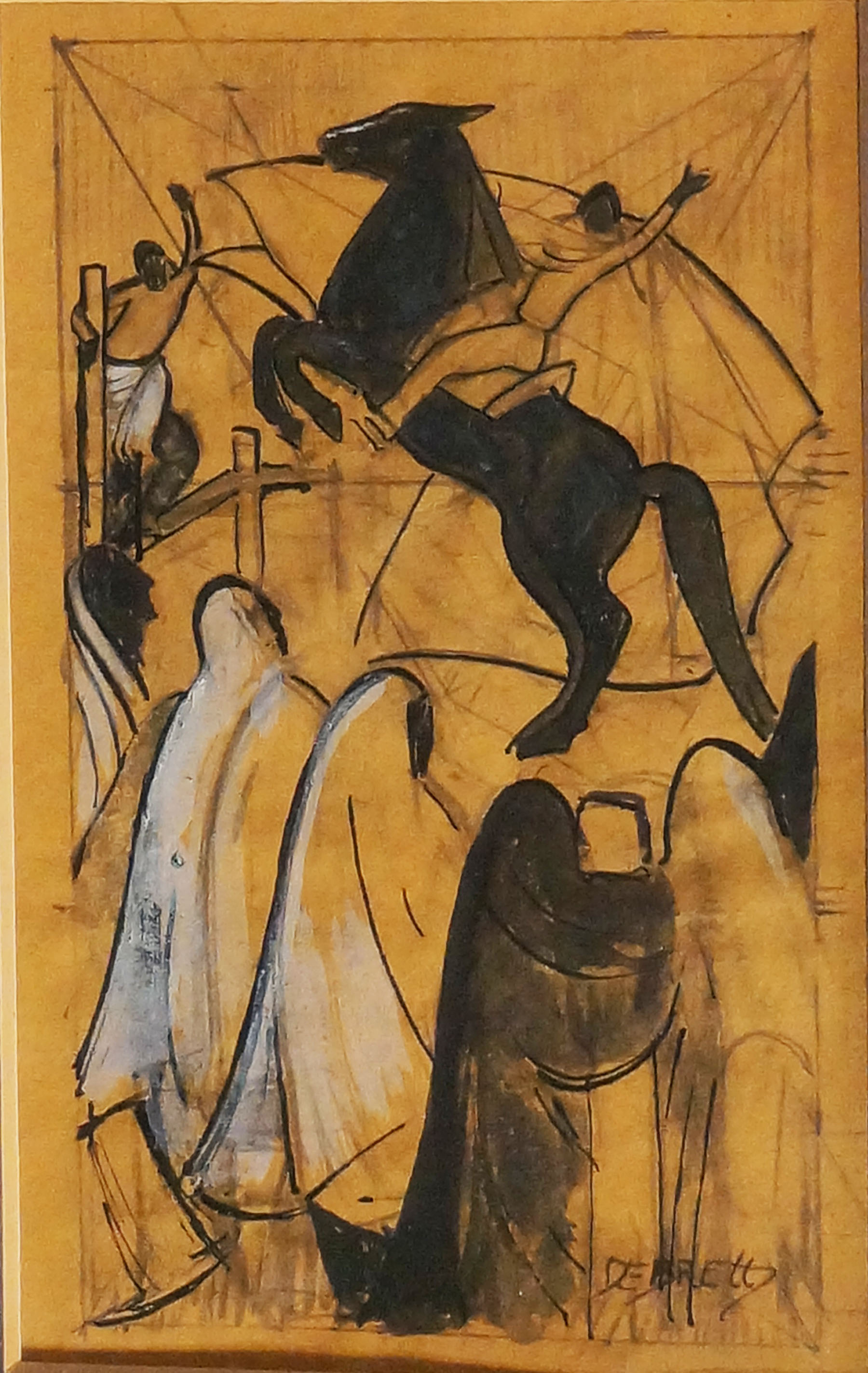 1800x2846 Horse Race (Sketch For) By Dorothy E. Brett J Art Gallery - Race Sketch