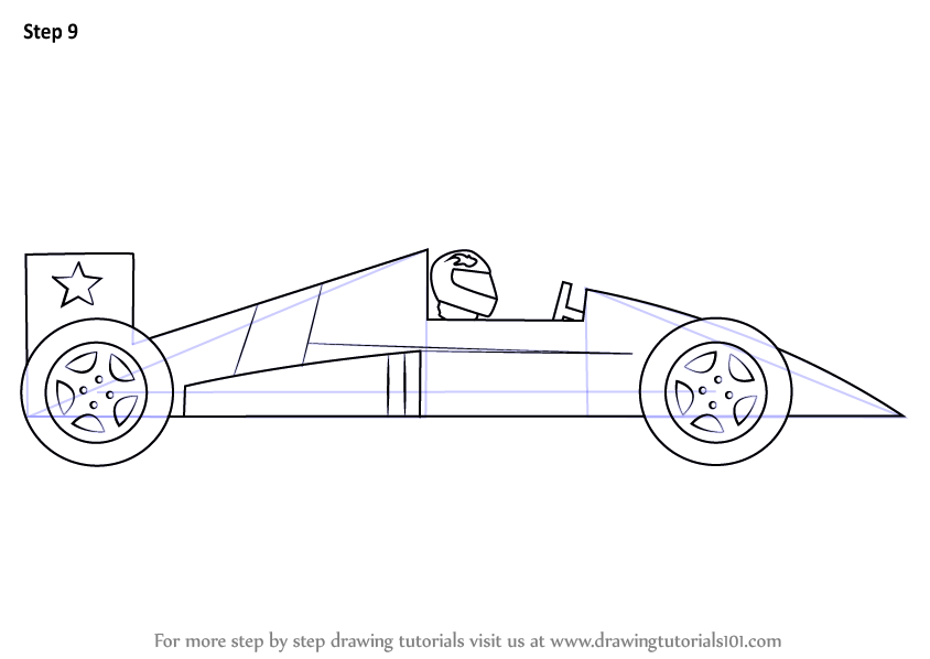 844x598 Learn How To Draw A Racing Car For Kids (Sports Cars) Step By Step - Race Sketch