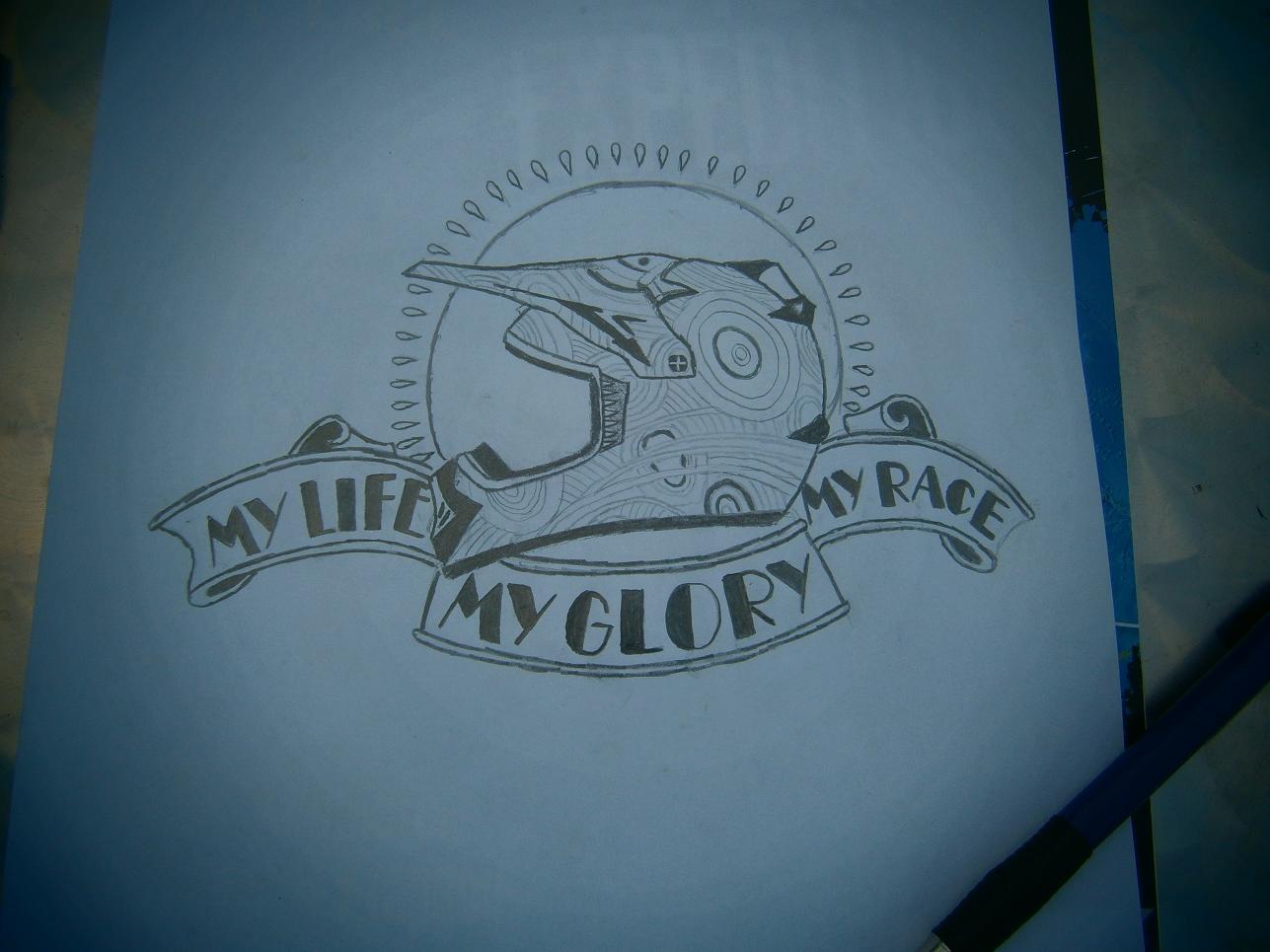 1287x965 My Life My Race Helmet Tattoo Sketch Tattoo Ideas - Race Sketch
