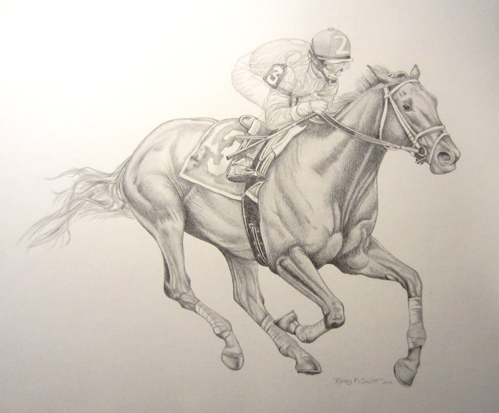 982x813 Race Horse Drawing By Stlcrazy - Race Sketch