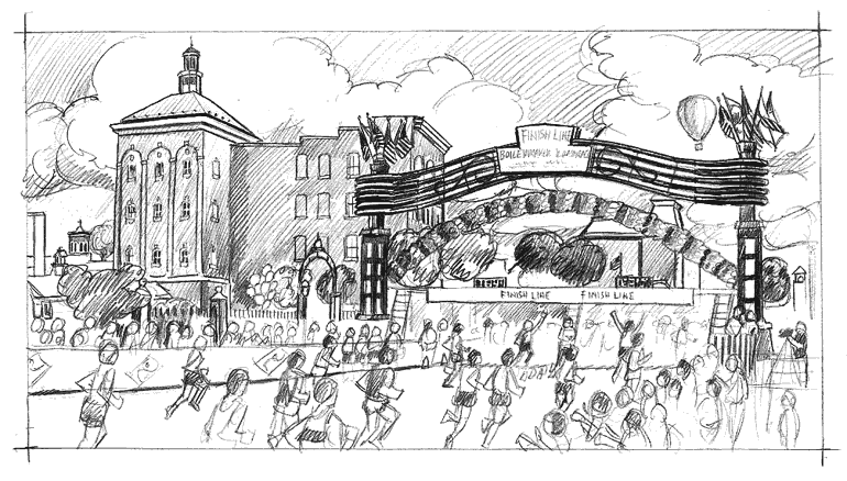 770x438 Running Past - Race Sketch