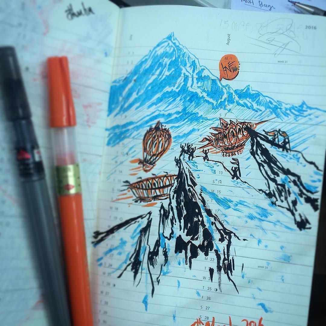 1080x1080 Pagesfrommysketchbook This Time A Air Race! - Race Sketch