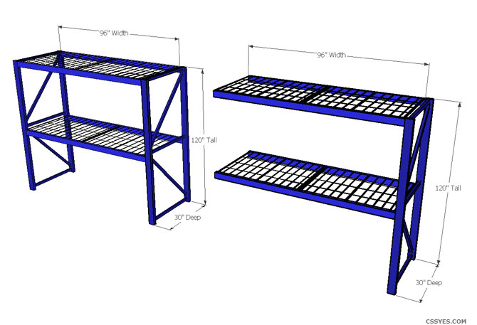 670x457 Heavy Duty, Carlsbad, Storage Racks - Rack Sketch