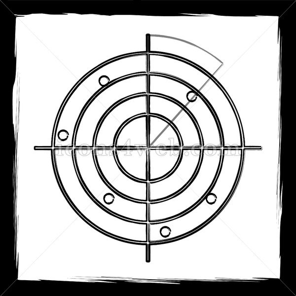 600x600 Radar Sketch Icon. - Radar Sketch