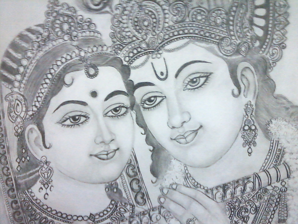 Radhe Krishna Sketch at Explore collection of