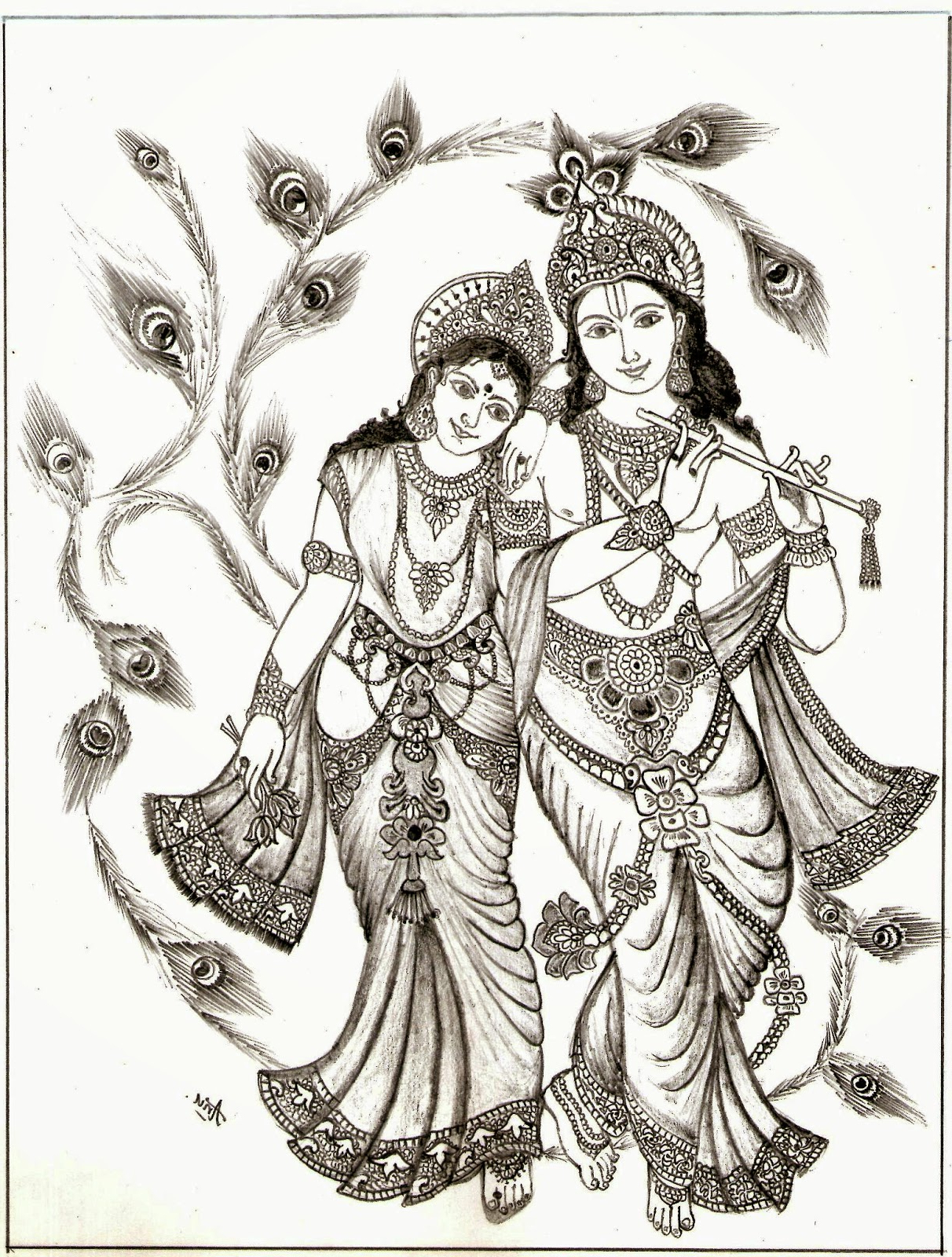 Glass Painting Designs Of Lord Krishna Outline
