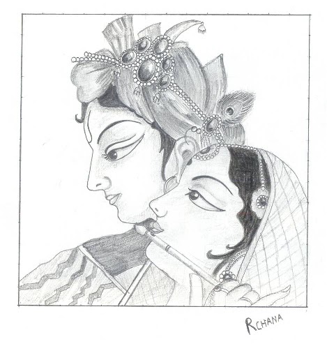 radha krishna | Madhubani art, Indian art paintings, Hinduism art