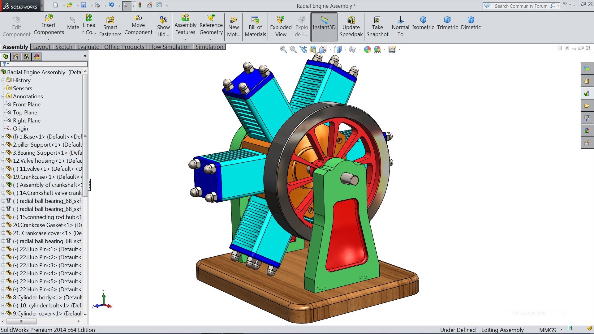1920x1080 Solidworks Tutorial Sketch Radial Engine In Solidworks - Radial Sketch