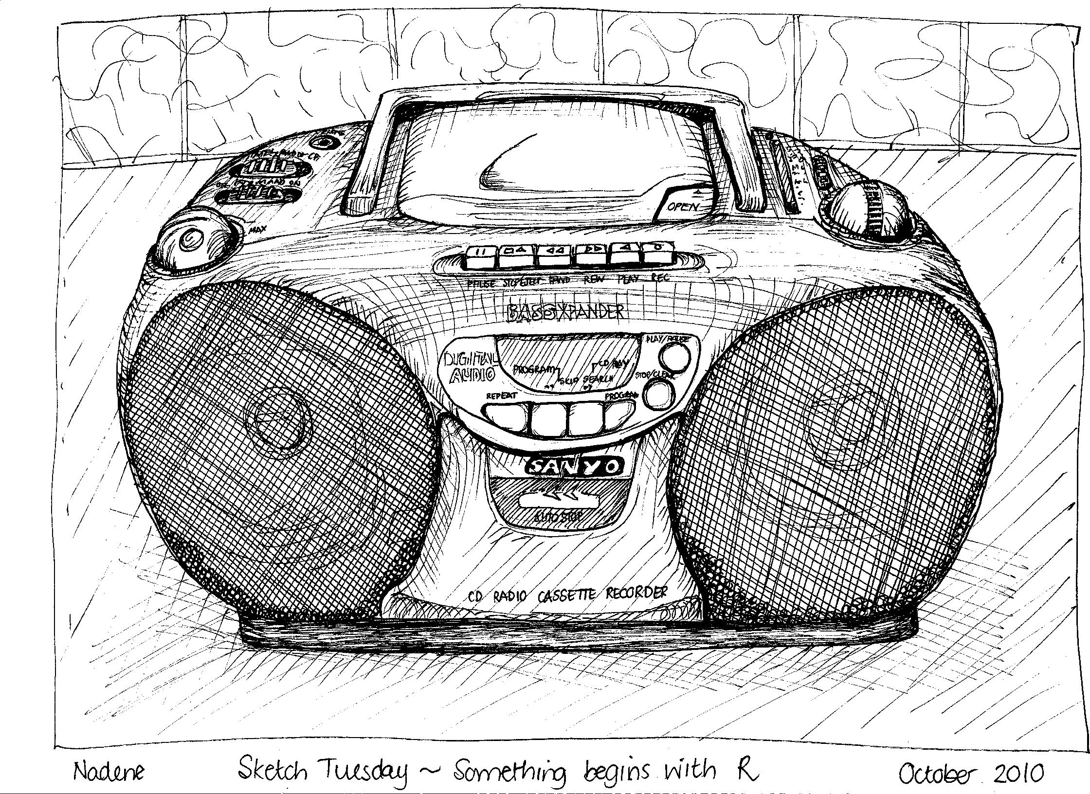 2240x1632 Sketch Tuesday Practical Pages - Radio Sketch