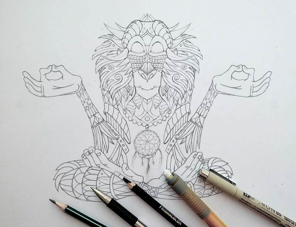 960x736 Orante Rafiki (Full Body) On Behance - Rafiki Sketch