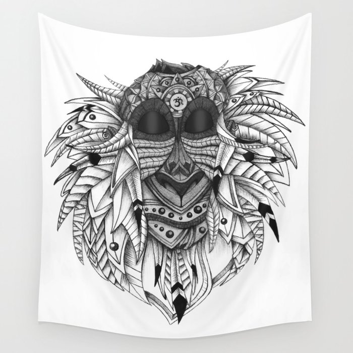 700x700 Ornate Rafiki Wall Tapestry By Psydrian Society6 - Rafiki Sketch