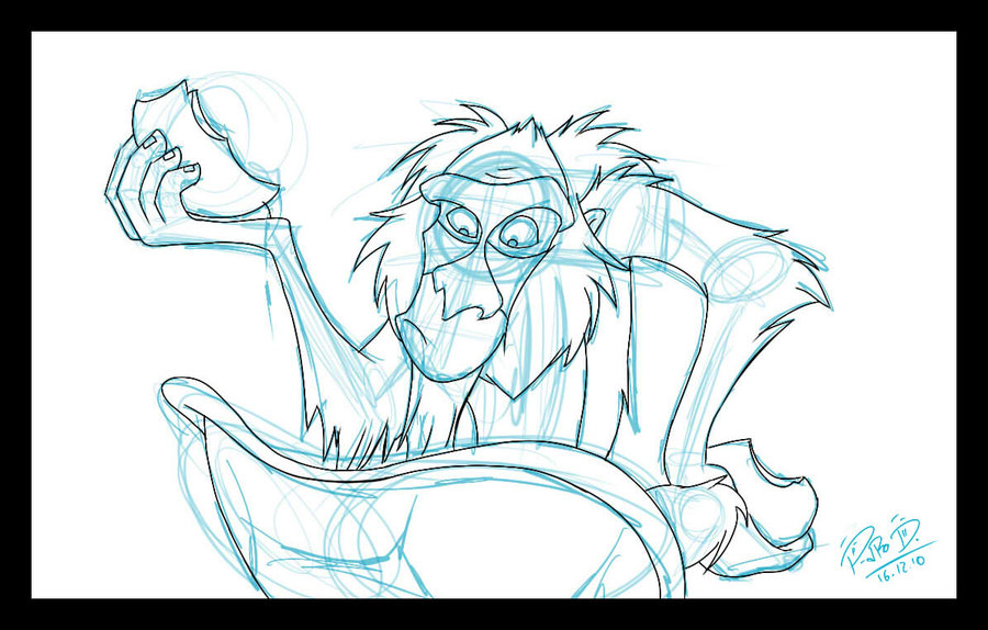 900x574 Rafiki Sketch By Galletoconk - Rafiki Sketch