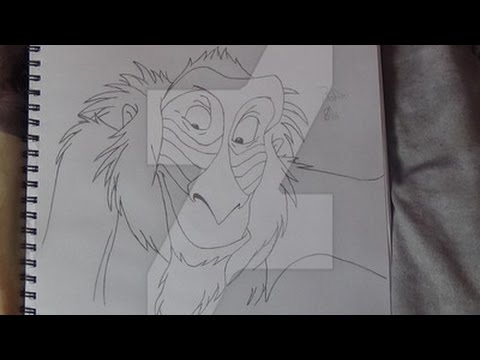 480x360 The Lion King Drawing Rafiki - Rafiki Sketch
