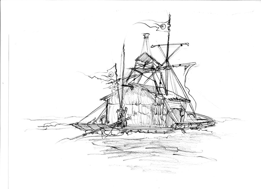 900x654 Raft Sketch By Annartistry - Raft Sketch