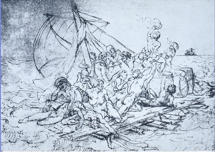 719x510 The Story In Paintings Raft Of The Medusa The - Raft Sketch