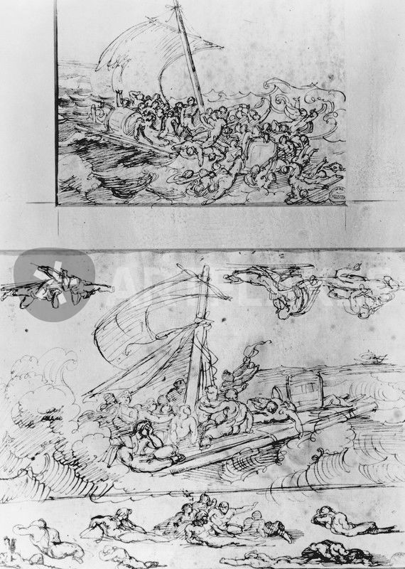 570x800 Two Sketches For The Raft Of The Medusa Picture Art Prints And - Raft Sketch
