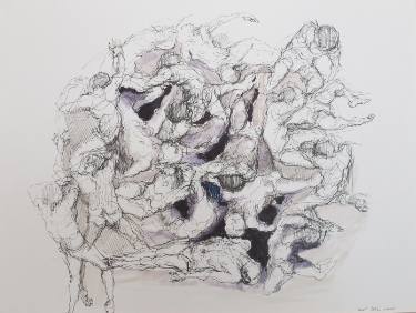 375x282 The Raft Of The Medusa Drawing By Ruken Aslan Saatchi Art - Raft Sketch