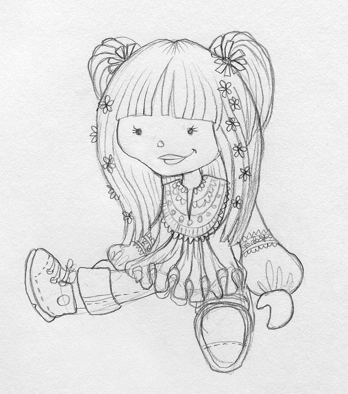 Best Looking For Easy Cute Rag Doll Drawing.