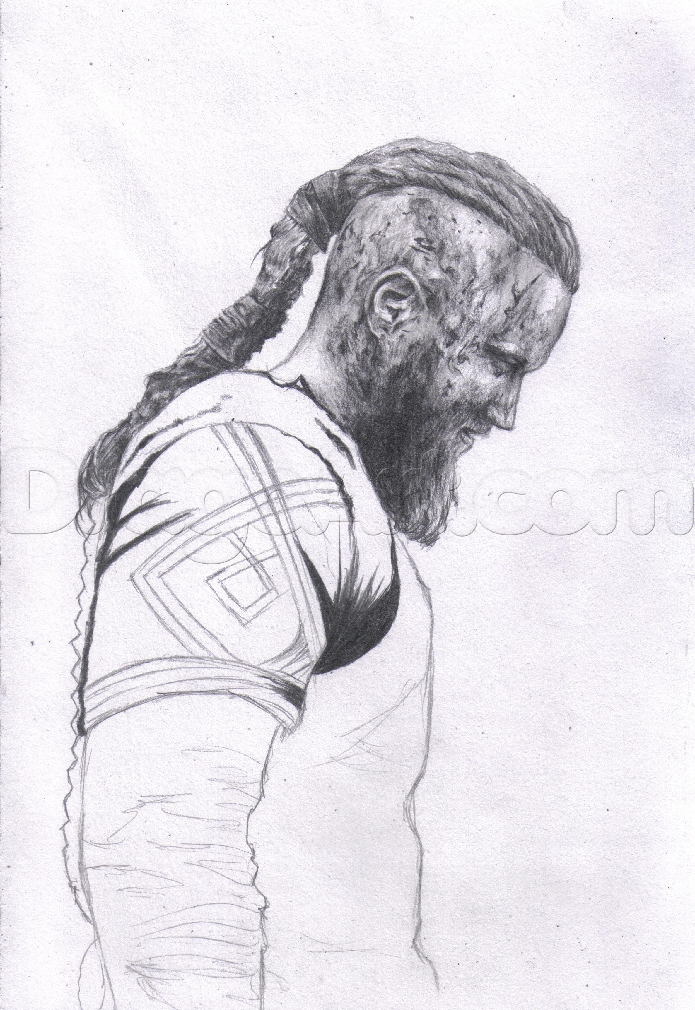 2373x3450 How To Draw Ragnar Lothbrok From Vikings Step 11 Art - Ragnar Lothbrok Sketch