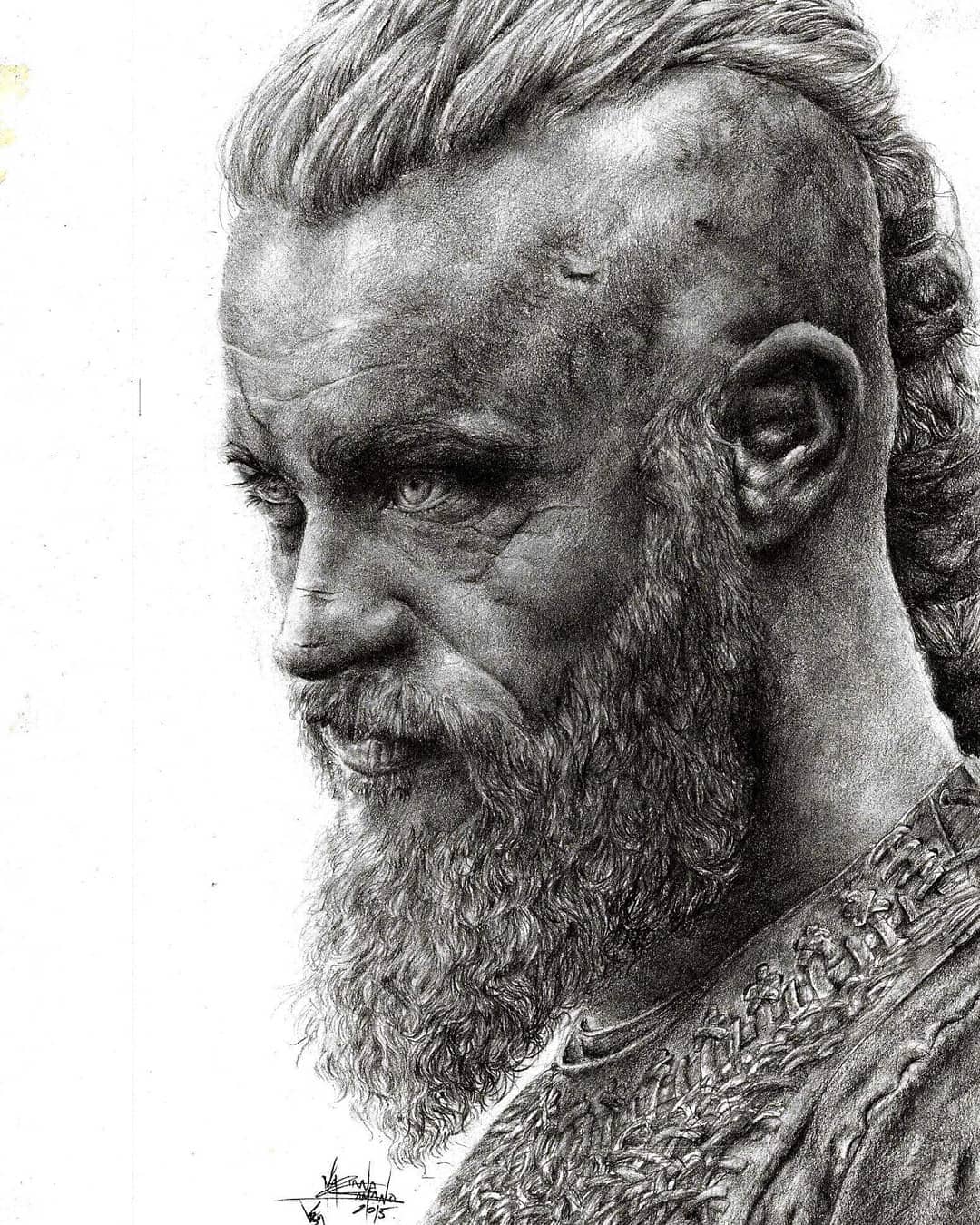 Ragnar Lothbrok Sketch at PaintingValley.com | Explore collection of ...