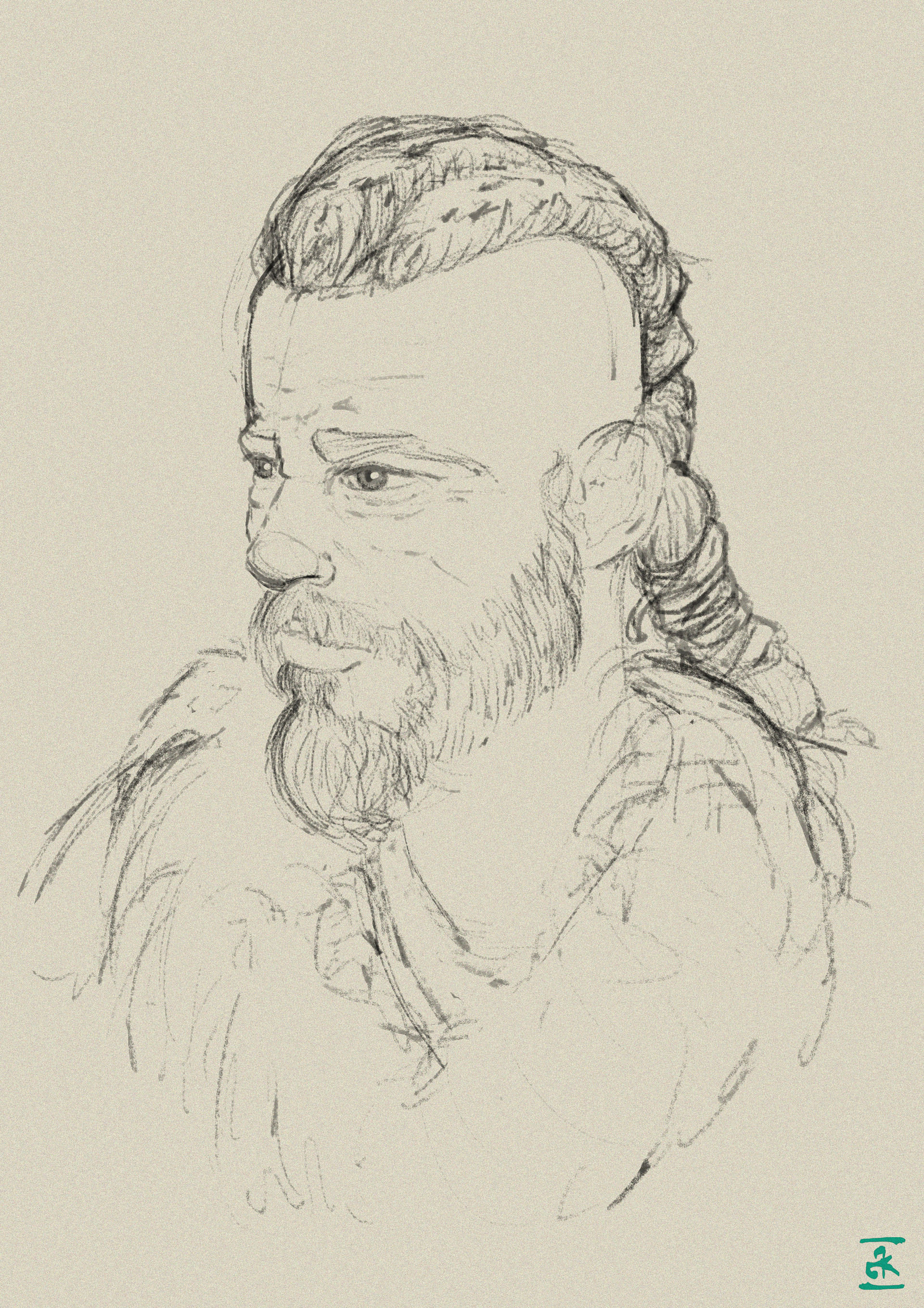 1920x2716 Erika Baima - Ragnar Lothbrok Sketch