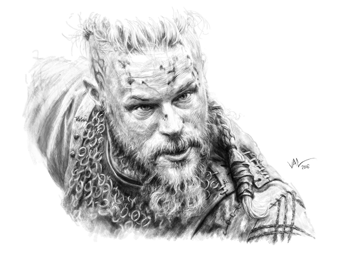 1200x859 Joel Carpenter - Ragnar Lothbrok Sketch