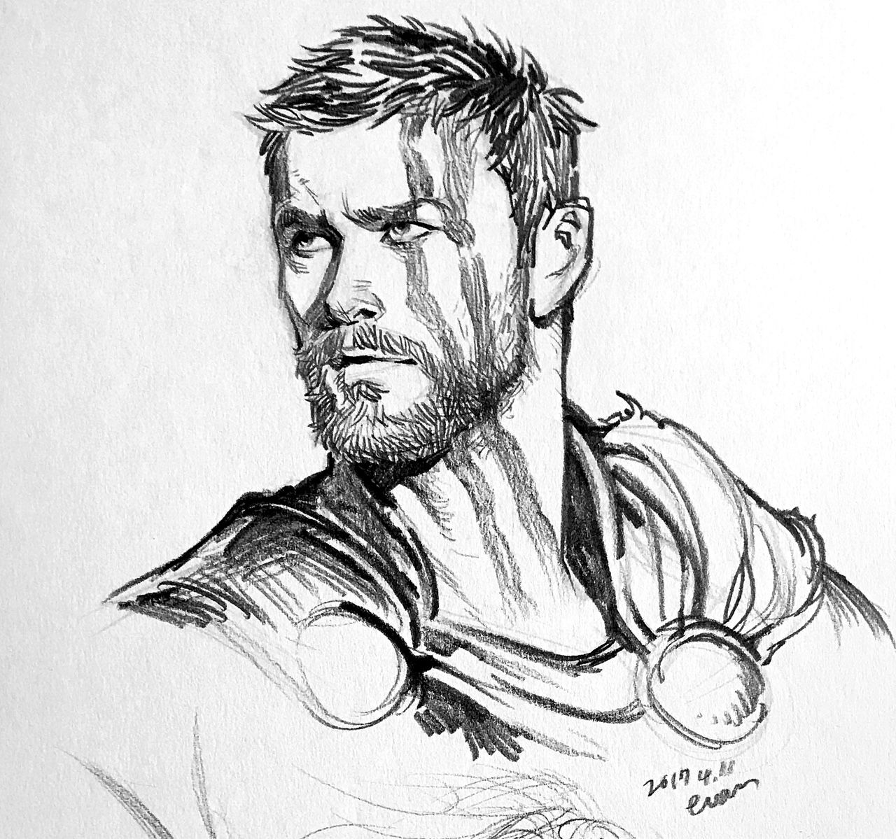 1280x1199 New Fanart From Thor Ragnarok (Source Tumblr) Boy Haircuts - Ragnarok Sketch