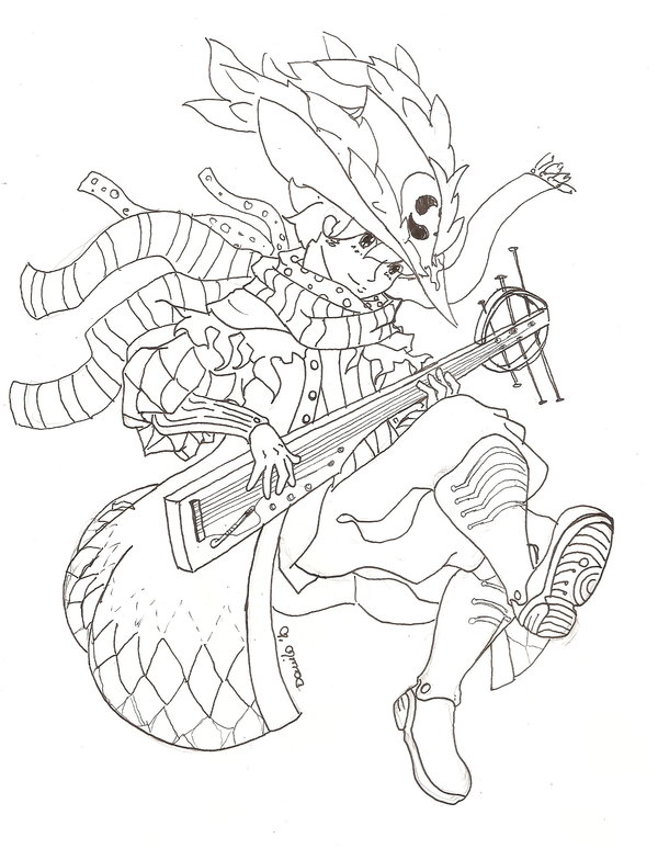 600x784 Ragnarok Sketch Pt.4 Minstrel By Euron - Ragnarok Sketch