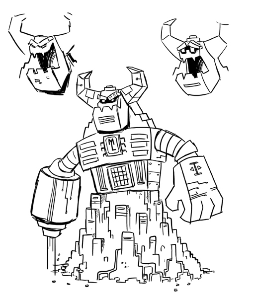 509x600 Pixel Raiders Chris Kennett Illustration - Raiders Sketch