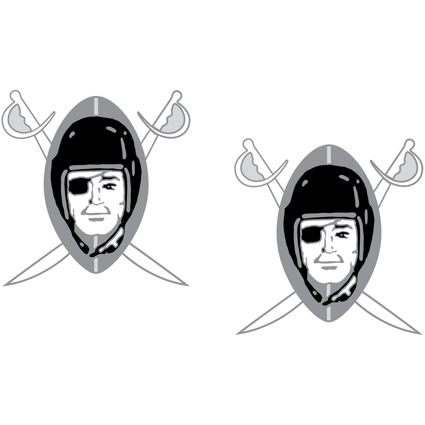 1400x1400 Raiders 1960 Post Earrings - Raiders Sketch