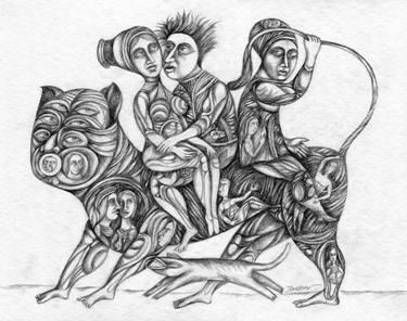 375x296 Raiders Drawing By Igor Gorban Saatchi Art - Raiders Sketch