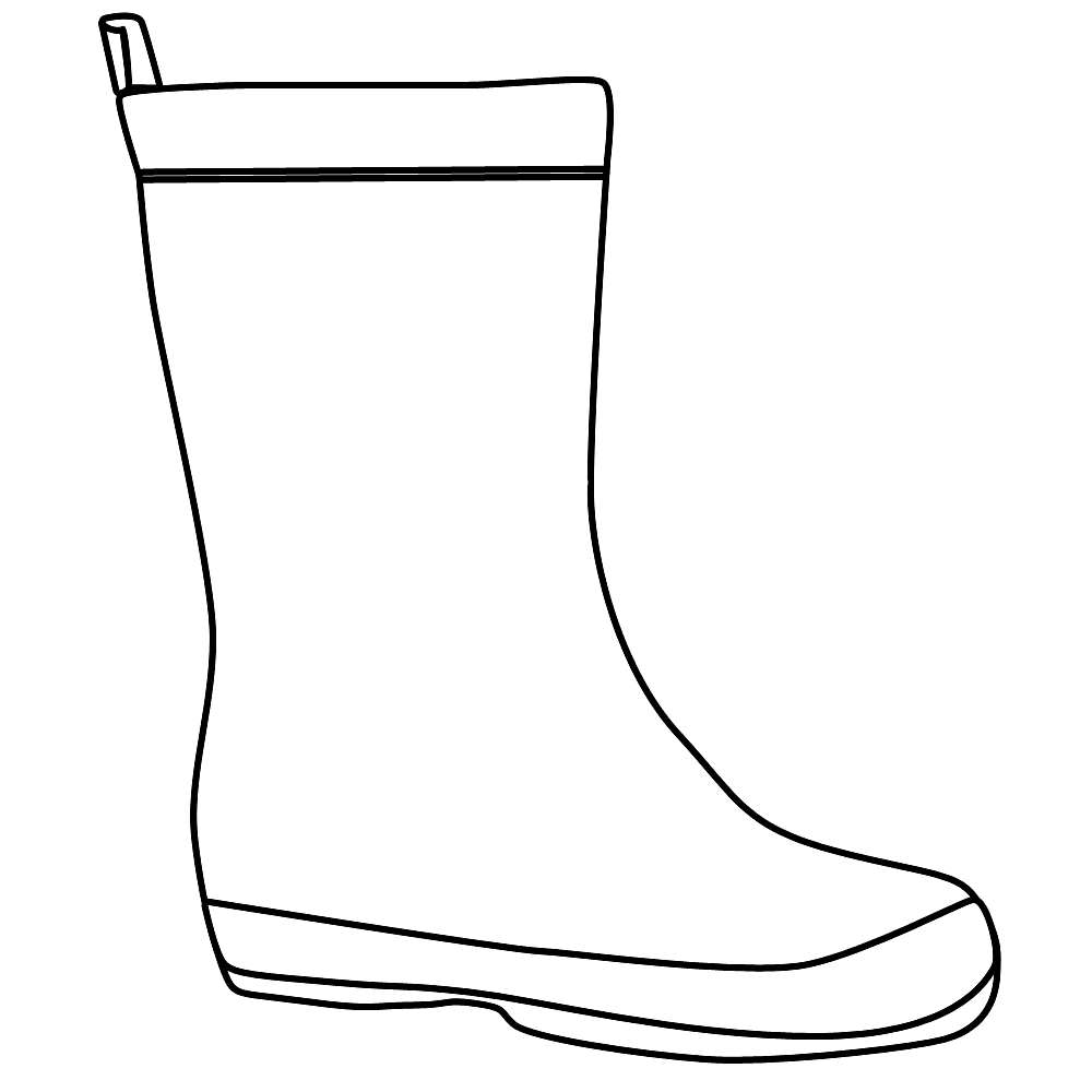 1000x1000 Collection Of Free Boots Clipart Rain Boot. Download On Ubisafe - Rain Boots Sketch