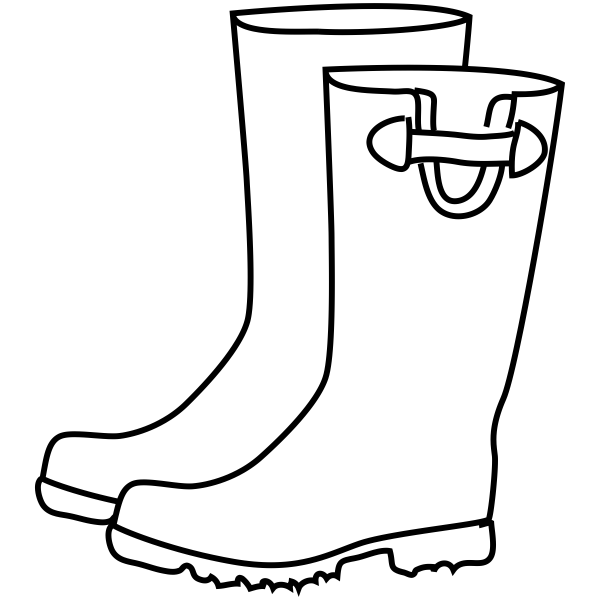 600x600 Collection Of Free Boots Clipart Rainy Boot. Download On Ubisafe - Rain Boots Sketch