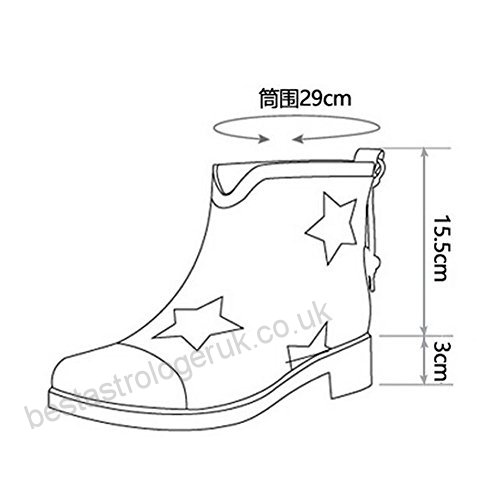 500x500 Deylaying Womens Fashion Short Boots Ladies Stars Pattern Rain - Rain Boots Sketch