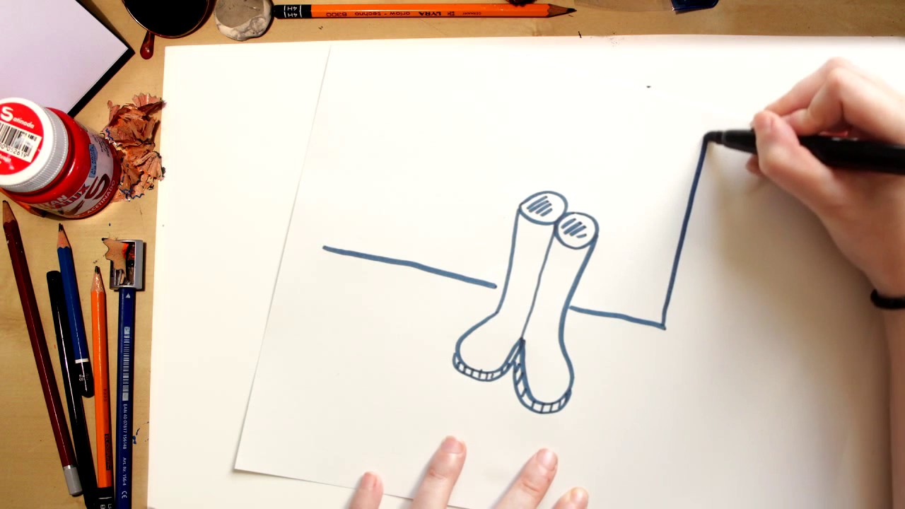 1280x720 How To Draw Rain Boots - Rain Boots Sketch