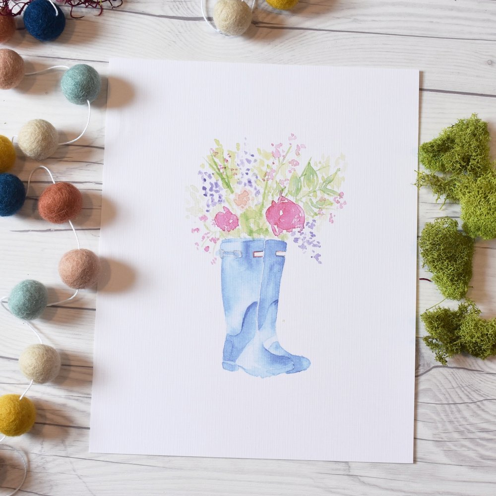 1000x1000 Rain Boots + Flowers Design Amp Co. - Rain Boots Sketch