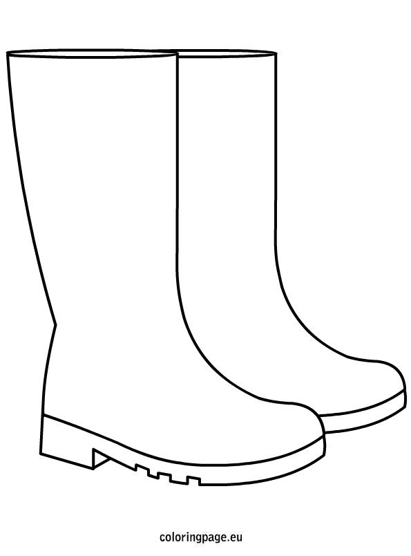 595x804 Rain Boots Template Templates Rain Boot, Santa - Rain Boots Sketch