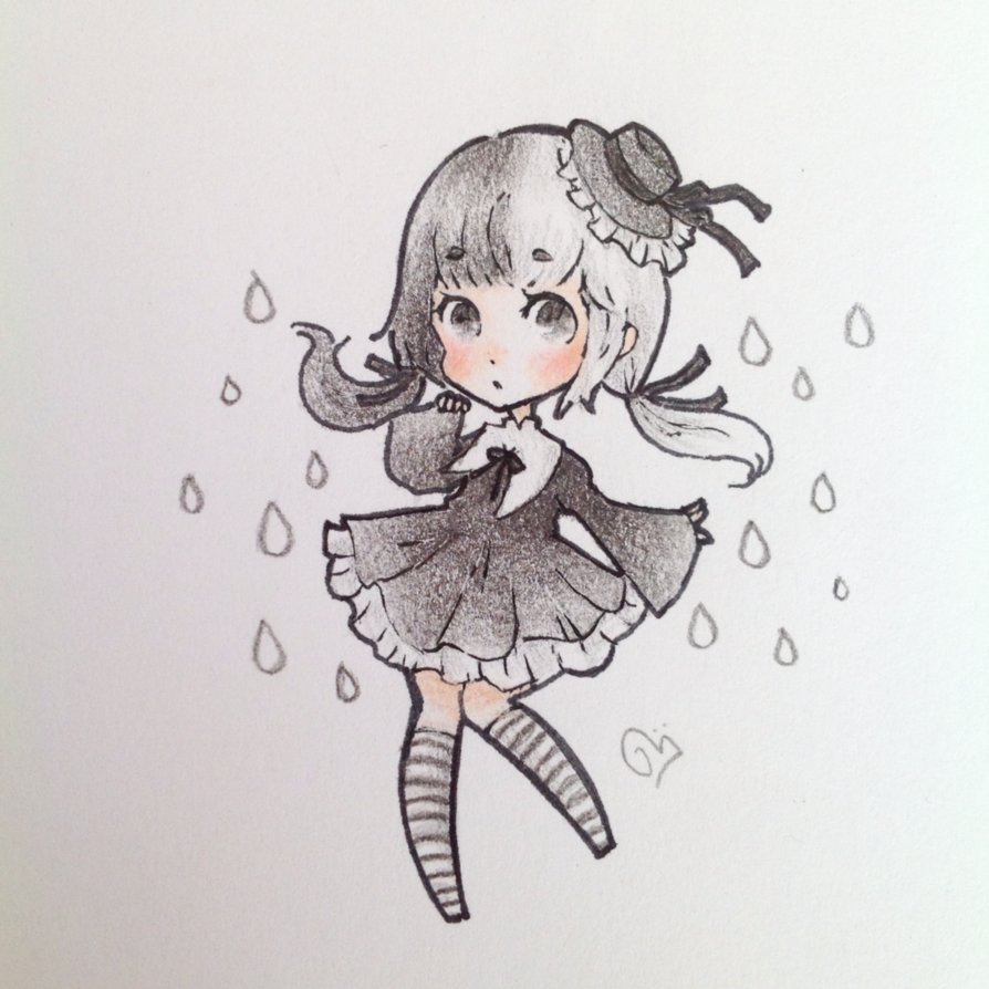 894x894 Raindrop Lolita - Rain Drop Sketch