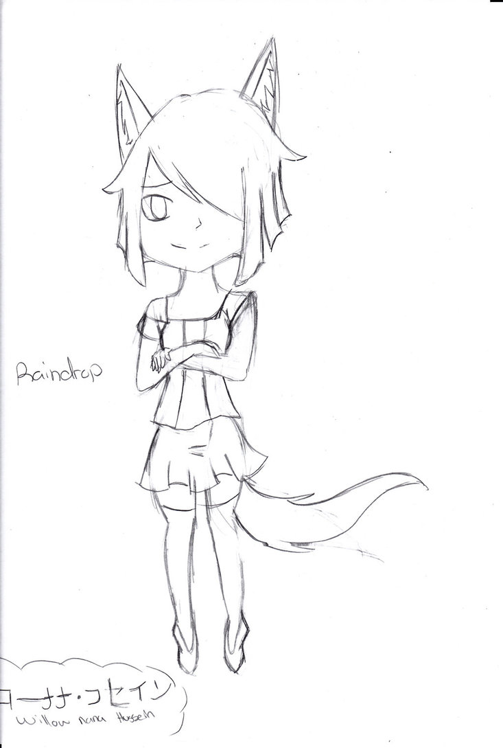 733x1089 Raindrop Sketch By Willow43ver - Rain Drop Sketch