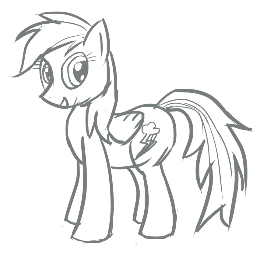 900x879 Rainbow Dash Sketch Day2 By Darkflame75 - Rainbow Dash Sketch