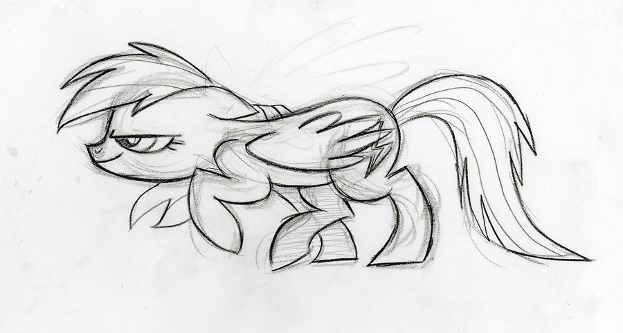 900x481 Sketch Of Rainbow Dash My Little Pony, Friendship Is Magic - Rainbow Dash Sketch