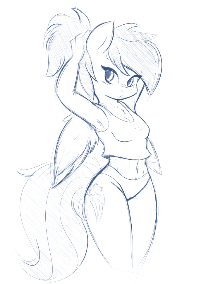 687x969 749232 - Rainbow Dash Sketch