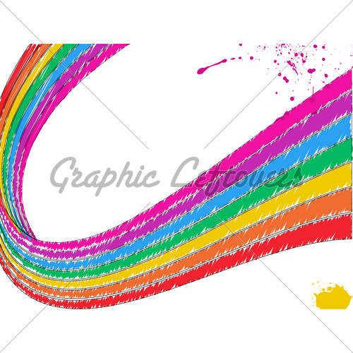 500x500 Sketch Rainbow Background Gl Stock Images - Rainbow Sketch