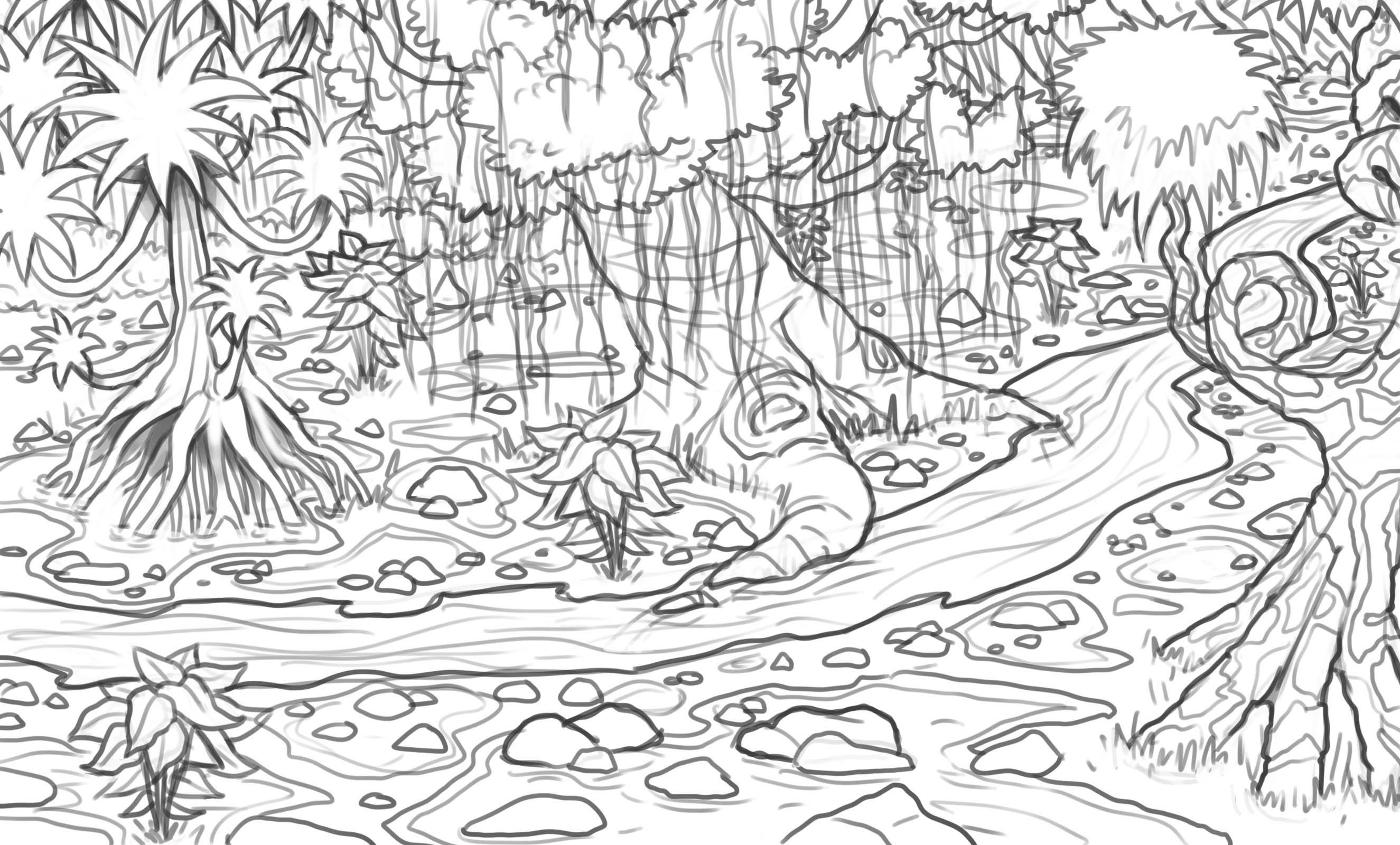 Tropical Rainforest Drawing Simple : What are the main features that ...
