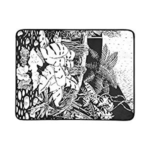 300x300 Artsadd Personalized Beach Mats Rainforest Sketch - Rainforest Tree Sketch