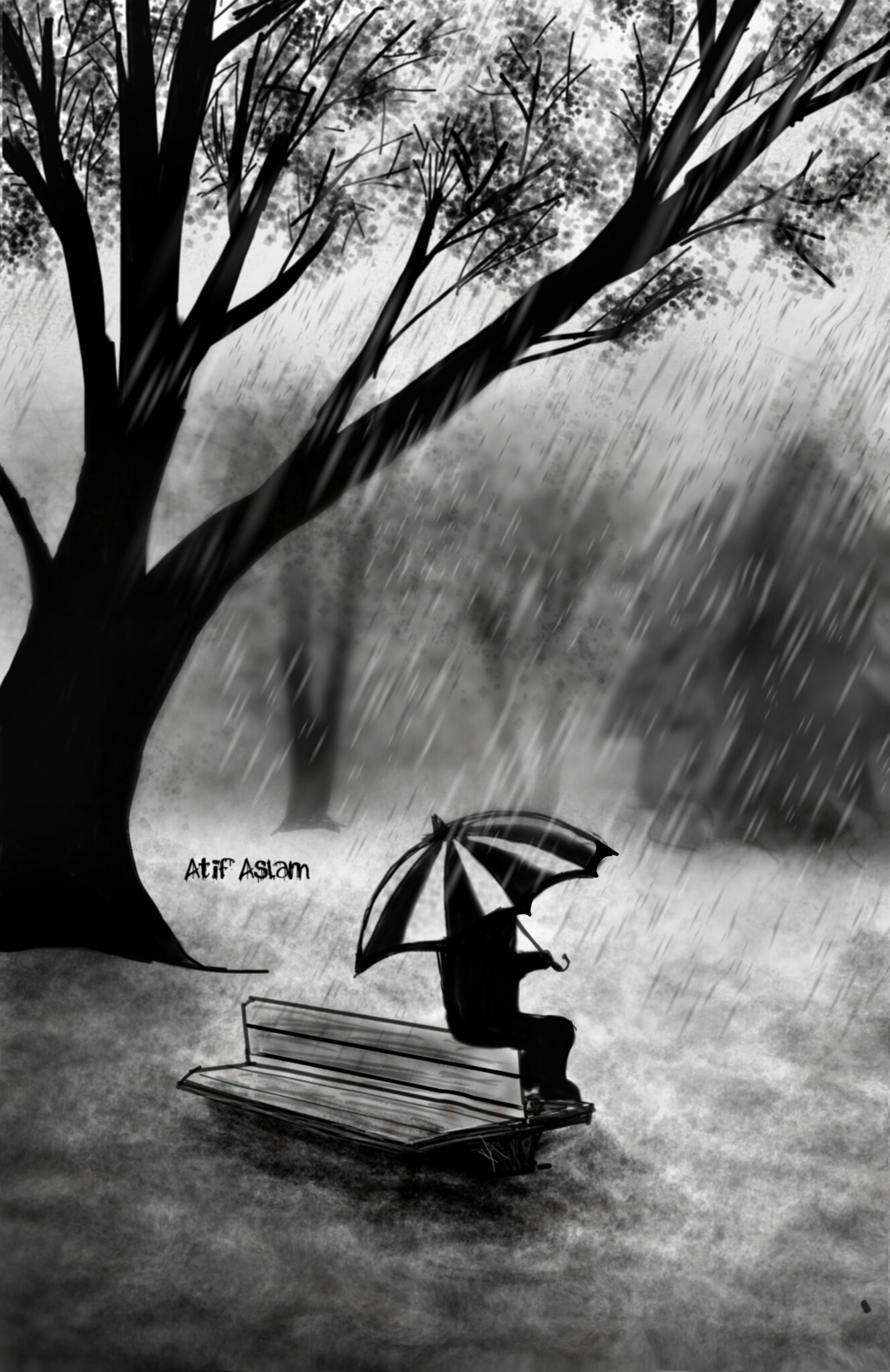 Rainy Day Sketch at PaintingValley.com | Explore collection of Rainy ...