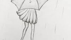 280x158 Rainy Day Pictures For Drawing Best Hd Wallpaper - Rainy Day Sketch For Kids