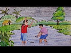 236x177 Rainy Day Cartoon Rainy Season Drawing Cartoon Rainy Day - Rainy Season Sketch